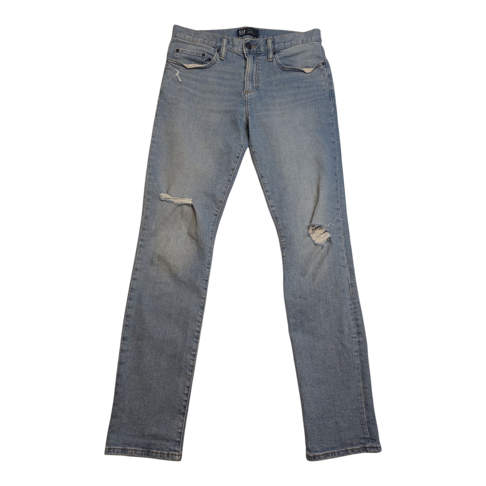 GAP Distressed Skinny Jeans Women's 30x32 High Rise Light Wash